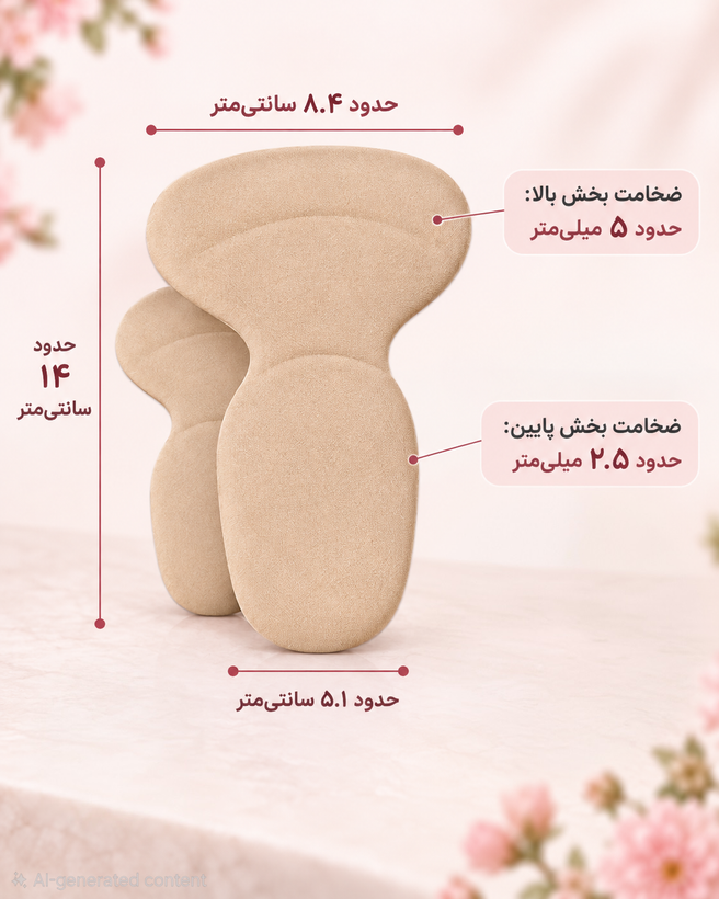 پد محافظ پاشنه و پشت پا در کفش