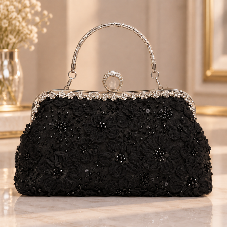 کیف مجلسی دهنه انگشتری دهنه نقره ای مدل گیپور