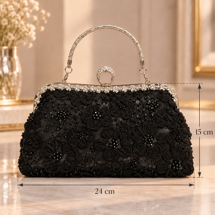 کیف مجلسی دهنه انگشتری دهنه نقره ای مدل گیپور
