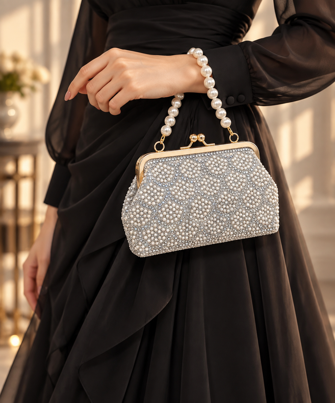 کیف دستی مجلسی دخترانه مدل مروارید