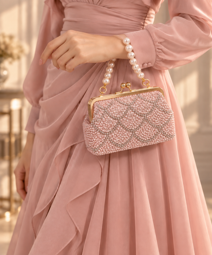 کیف دستی مجلسی دخترانه مدل مروارید
