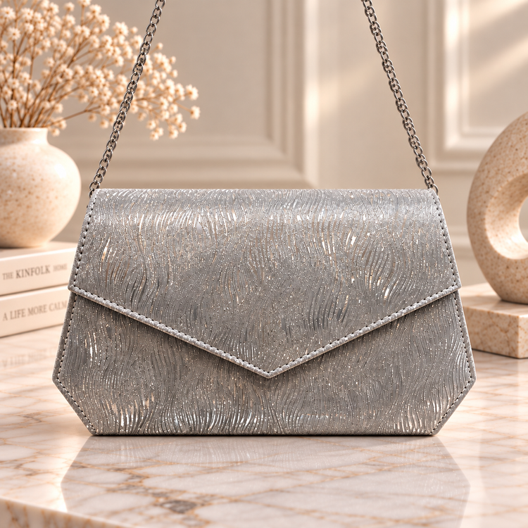 کیف مجلسی دستی 6 ضلعی مدل پاکتی سایز بزرگ